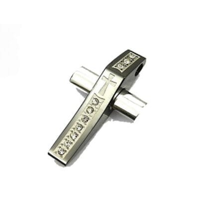 Item Stainless Steel Cross with strass