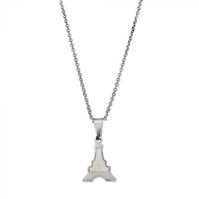 Κολιέ Stainless Steel Μενταγιόν  με πύργο του Eiffel