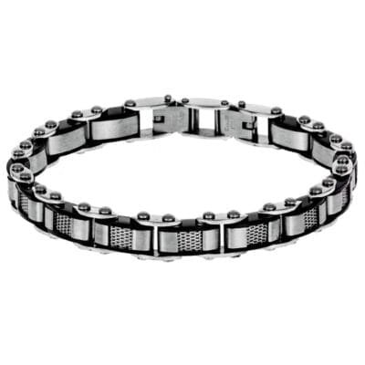 Stainless Steel Double Face Bracelet with details
