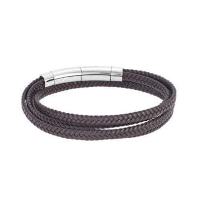 Βραχιόλι Stainle Steel Τριπλό Απλό με ασημί κλείδωμα