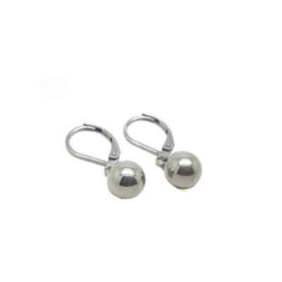 Σκουλαρίκια Stainless Steel κουμπωτά με μπίλια