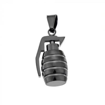 Stainless Steel Motif with grenade black