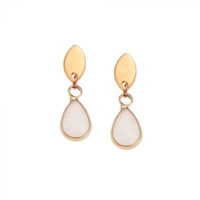 Σκουλαρίκια Stainless Steel κρεμαστά με κρυστάλλο