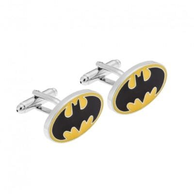 Silver Brass cufflinks with Batman