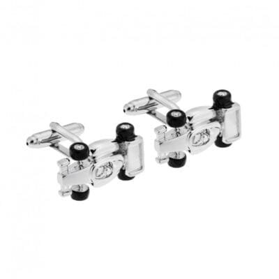 Silver Brass cufflinks with cars