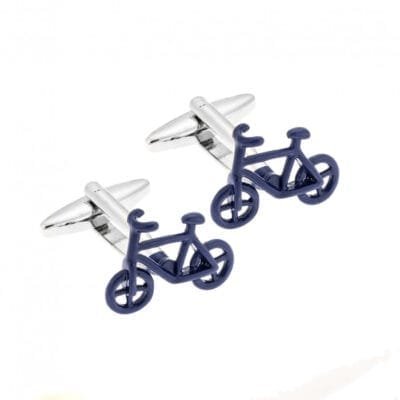 Μανικετόκουμπα Silver Brass με ποδήλατα