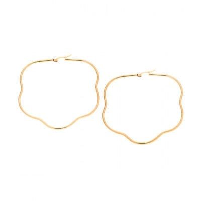 Σκουλαρίκια Stainless Steel κρίκοι με καμπύλες