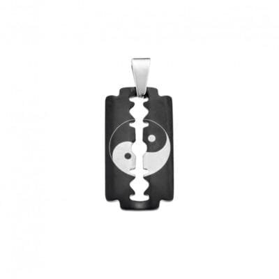 Stainless Steel Motif with Yin and Yang