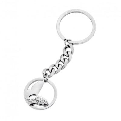 Μπρελόκ Stainless Steel με πεταλούδα και κύκλο