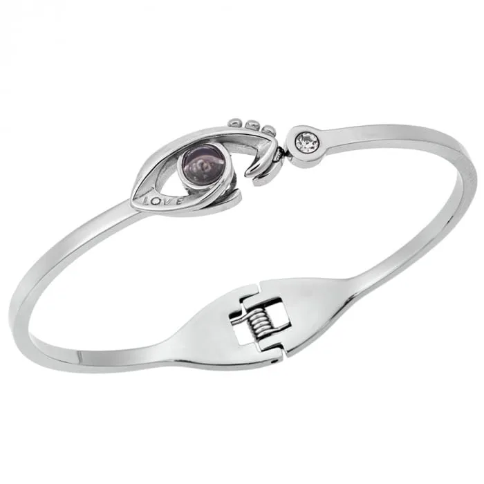 Βραχιόλι Stainless Steel Χειροπέδα Μάτι Σε Αγαπώ Σε 120 Γλώσσες