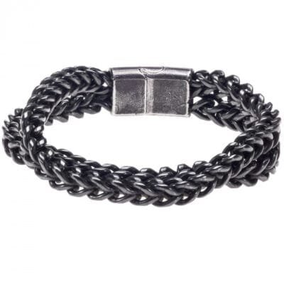Bracelet Stainless Steel double asymmetrical