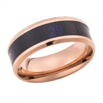 Δαχτυλίδι Stainless Steel Με μαύρο band