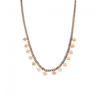 Stainless Steel necklace with many small crosses