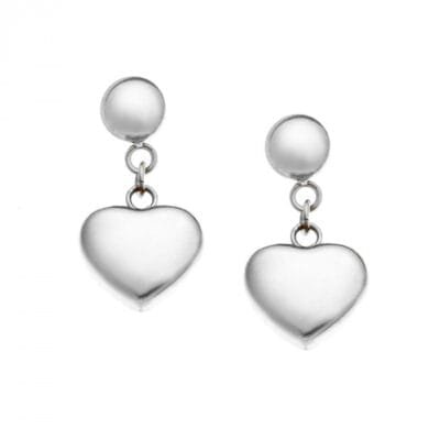 Σκουλαρίκια Stainless Steel κρεμαστά με καρδούλα