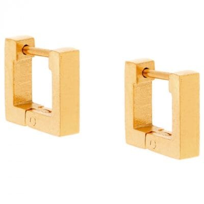 Σκουλαρίκια Stainless Steel κρίκοι τετράγωνοι