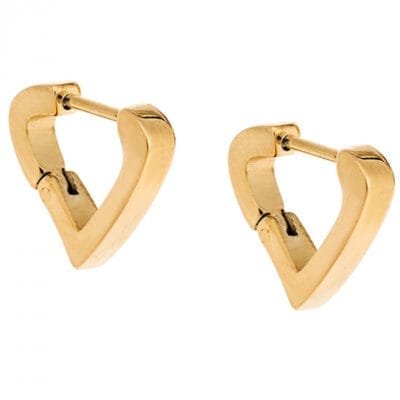 Σκουλαρίκια Stainless Steel κρίκοι με καμπύλη