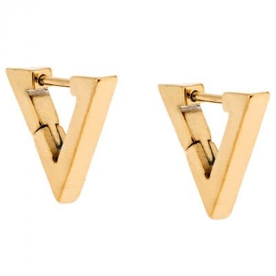 Σκουλαρίκια Stainless Steel κρίκοι τρίγωνα