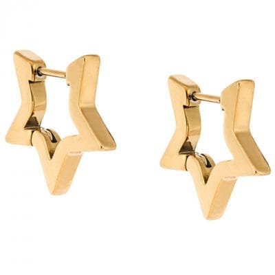 Σκουλαρίκια Stainless Steel κρεμαστά σε σχήμα αστέρι