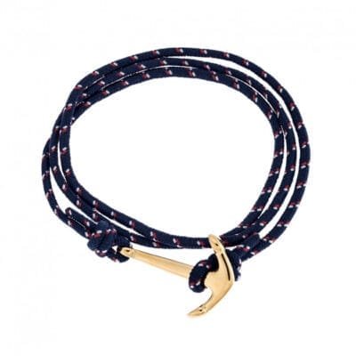 Stainless Steel Bracelet Triple Cord with anchor