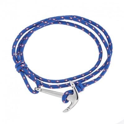Stainless Steel cord bracelet with anchor