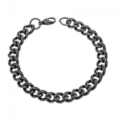 Men's Bracelet Black Stainless Steel