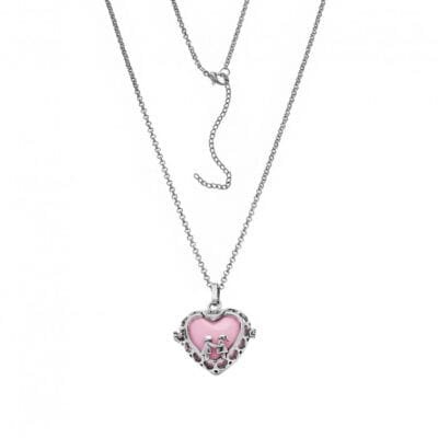 Necklace Silver 925° Babybell Pregnancy Pendant with Heart and Kids