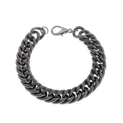 Stainless Steel Bracelet Chain made of metal gun knitted and thick