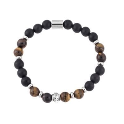 Βραχιόλι Λάστιχο με πέτρες από Όνυχα Tiger Eye