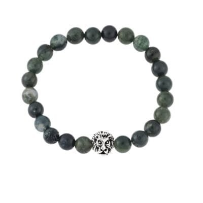 Βραχιόλι Λάστιχο με πέτρες από Πράσινο Αγάτη