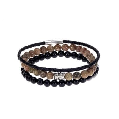 Βραχιόλι Λάστιχο Τριπλό με πέτρες από  Σε διάφορα χρώματα