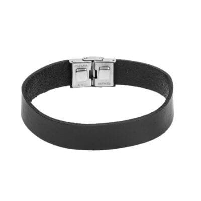 Stainless Steel Bracelet Leather plain leather coarse