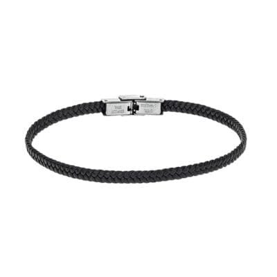 Stainless Steel Bracelet Thin Leather