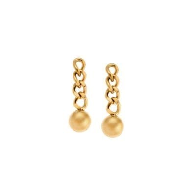 Σκουλαρίκια Stainless Steel κρεμαστά με αλυσίδα