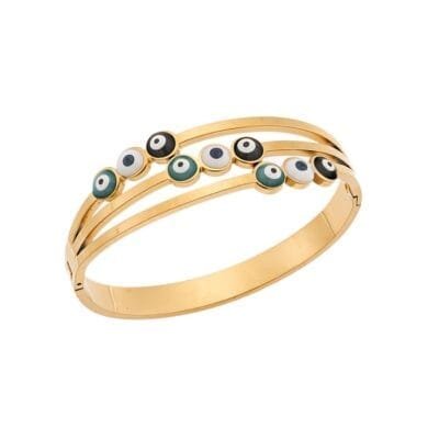 Bracelet Stainless Steel Plated Handcuff with many peepholes