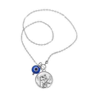 Car Charm Silver 925° Panagitsa Saint Christopher and peephole