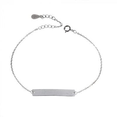 Silver bracelet 925° simple with ID card