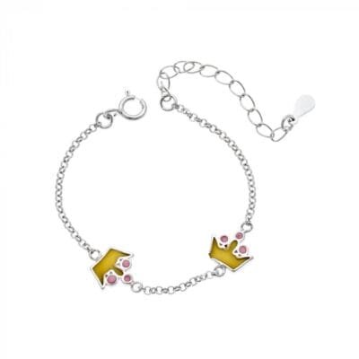 Silver bracelet 925° with crowns