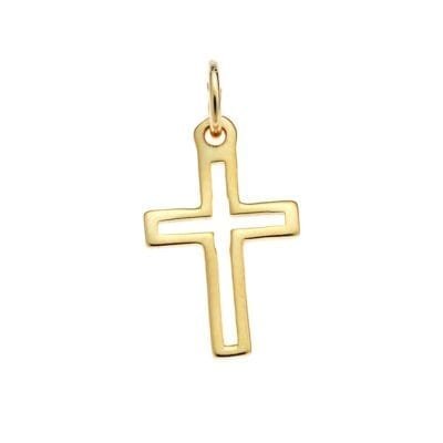 Μοτίφ Ασήμι 925° σταυρός σε χρυσό χρώμα