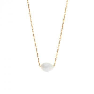 Κολιέ  Ασήμι 925° Μενταγιόν με πέρλα