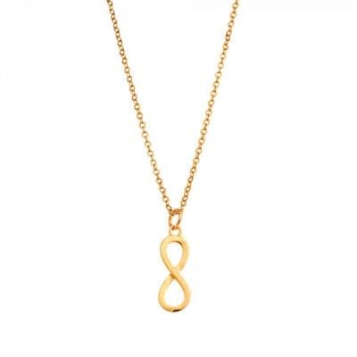 Necklace Silver 925° Pendant with infinity in gold color