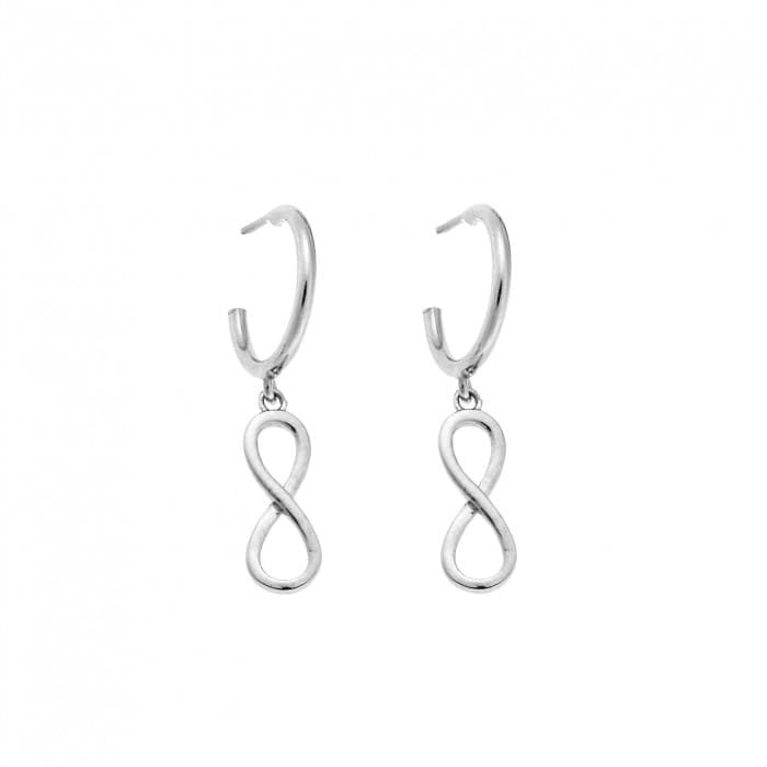 Earrings Hoops silver 925, infinity