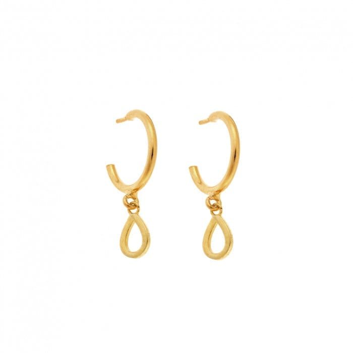 Gold plated sterling silver earrings, drop