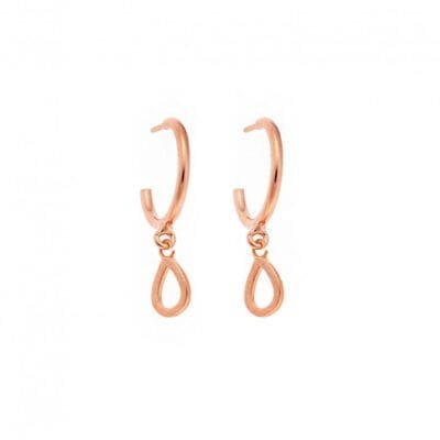 Rose gold plated sterling silver earrings, drop