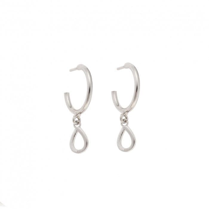 Earrings Hoops silver 925, drop