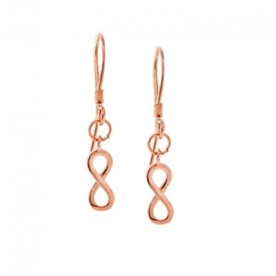 Σκουλαρίκια Ασήμι 925° Κρεμαστά με άπειρο