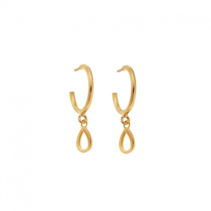 Gold plated sterling silver earrings, drop