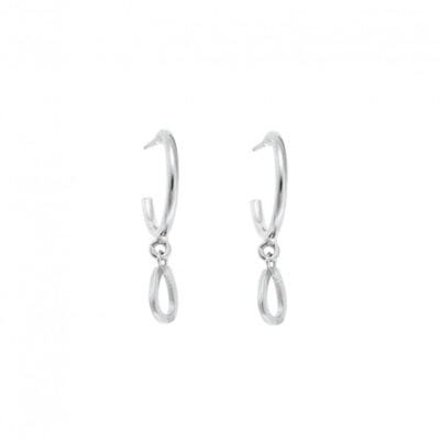 Earrings Hoops silver 925, drop