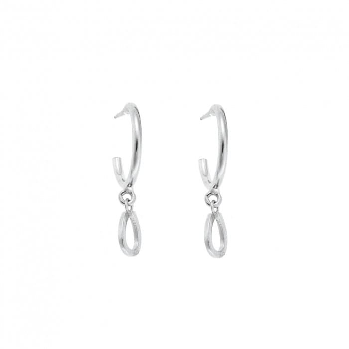 Earrings Hoops silver 925, drop