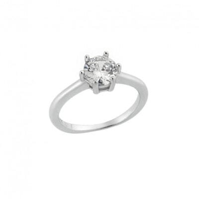 Δαχτυλίδι  Ασήμι 925° Μονόπετρο