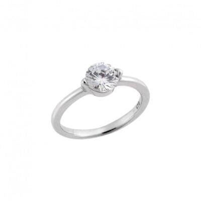 Δαχτυλίδι  Ασήμι 925° Μονόπετρο
